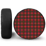 Clan Macqueen Tartan Pattern Print Leather Spare Tire Cover