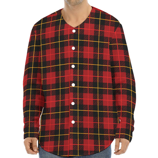 Clan Macqueen Tartan Pattern Print Long Sleeve Baseball Jersey