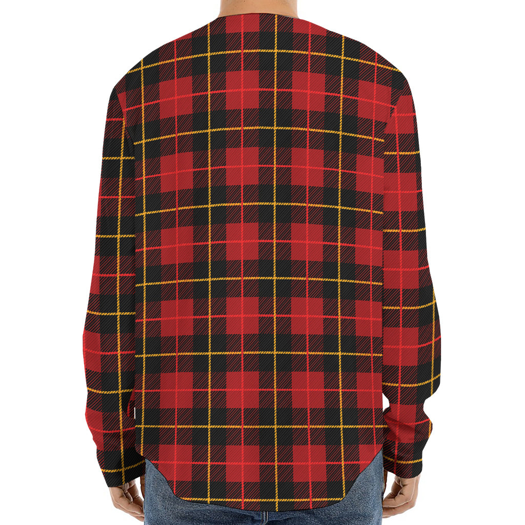 Clan Macqueen Tartan Pattern Print Long Sleeve Baseball Jersey