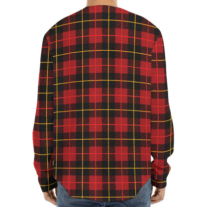 Clan Macqueen Tartan Pattern Print Long Sleeve Baseball Jersey