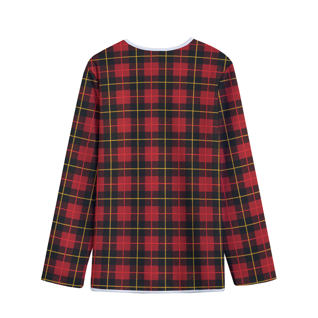 Clan Macqueen Tartan Pattern Print Long Sleeve Short Coat