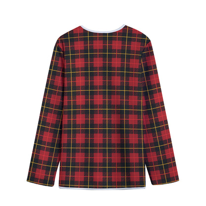 Clan Macqueen Tartan Pattern Print Long Sleeve Short Coat