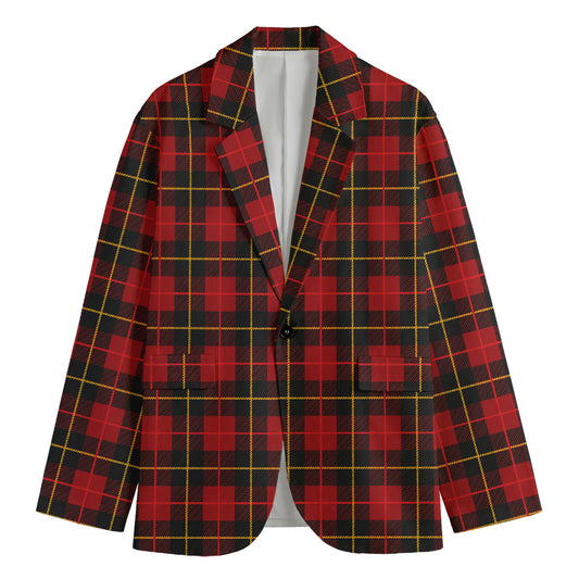 Clan Macqueen Tartan Pattern Print Men's Blazer