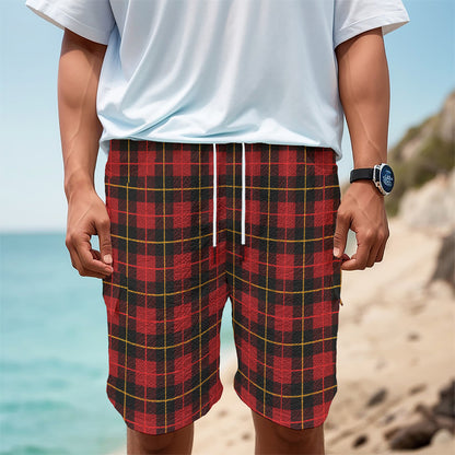 Clan Macqueen Tartan Pattern Print Men's Cargo Shorts