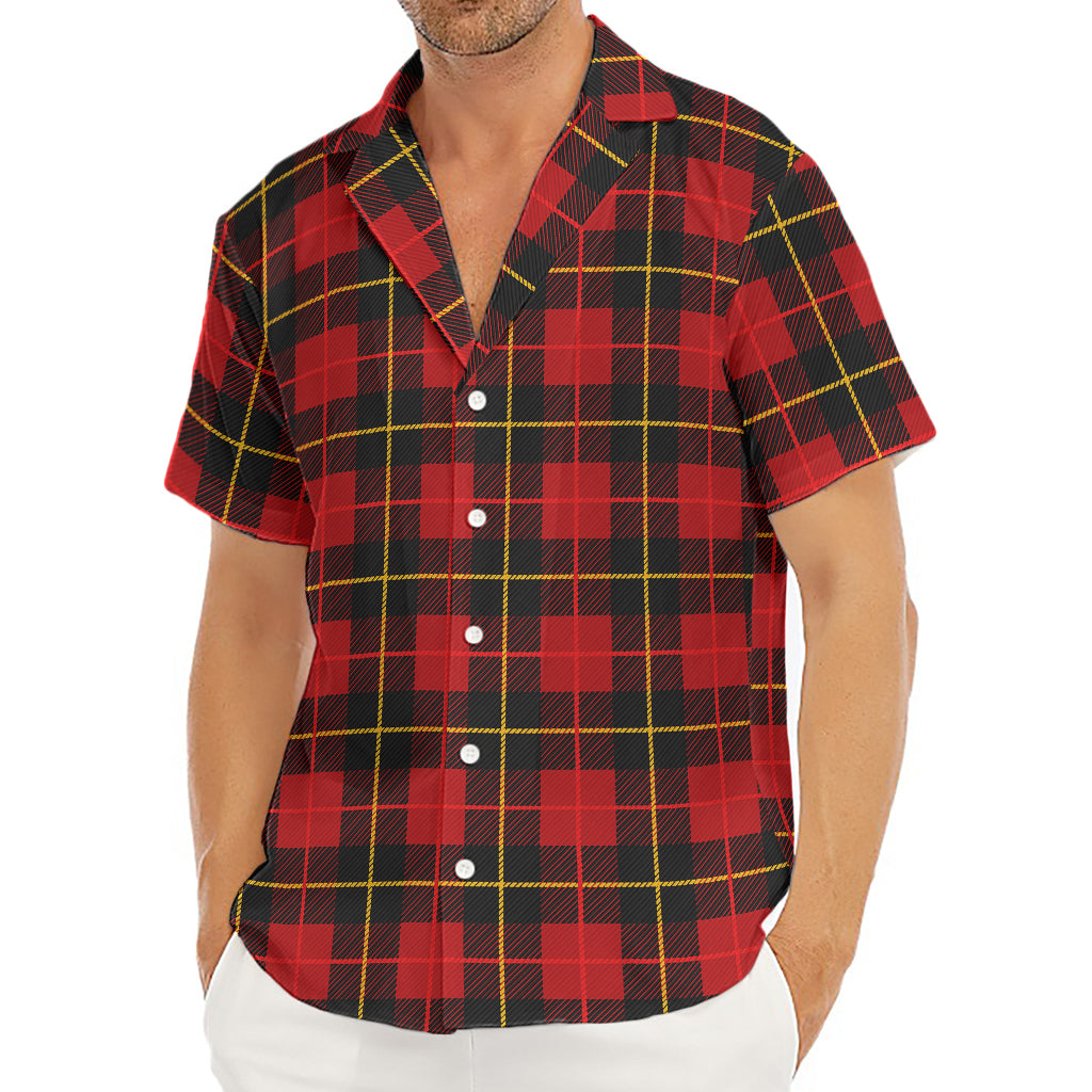 Clan Macqueen Tartan Pattern Print Men's Deep V-Neck Shirt