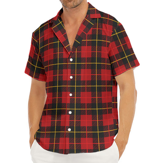 Clan Macqueen Tartan Pattern Print Men's Deep V-Neck Shirt