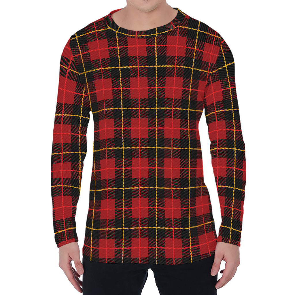Clan Macqueen Tartan Pattern Print Men's Long Sleeve T-Shirt