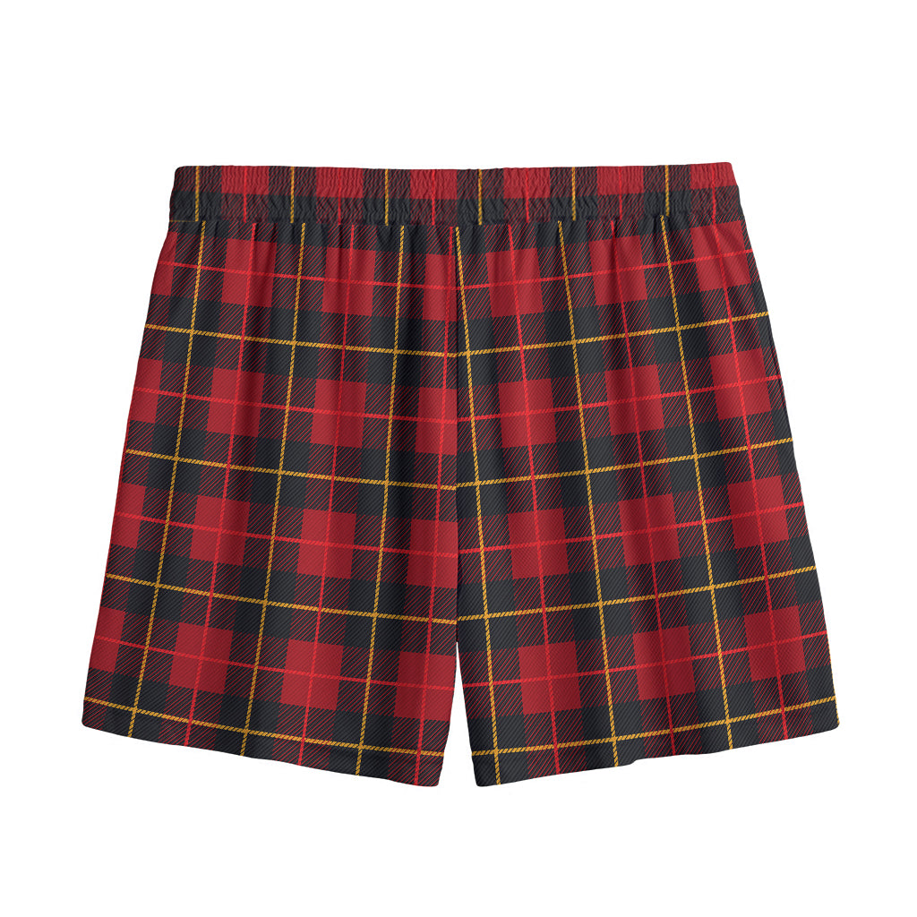 Clan Macqueen Tartan Pattern Print Mesh Shorts
