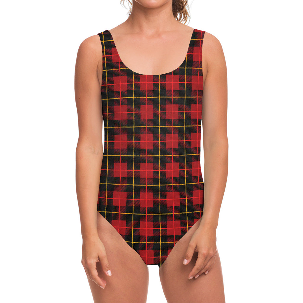 Clan Macqueen Tartan Pattern Print One Piece Swimsuit
