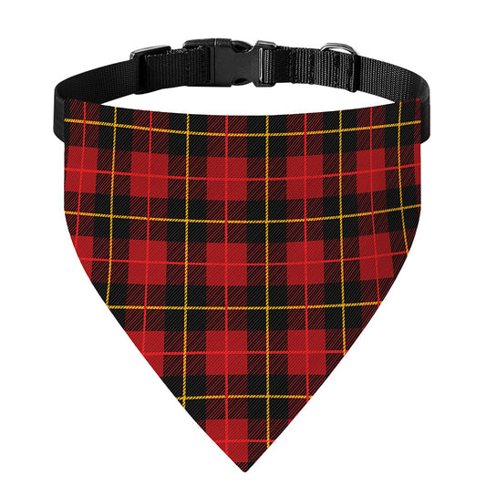 Clan Macqueen Tartan Pattern Print Over The Collar Dog Bandana