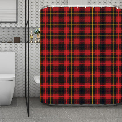 Clan Macqueen Tartan Pattern Print Polyester Shower Curtain