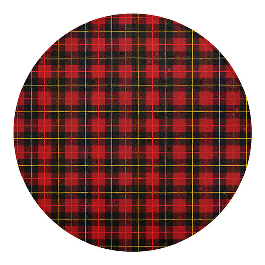Clan Macqueen Tartan Pattern Print Round Blanket