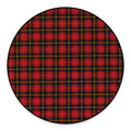 Clan Macqueen Tartan Pattern Print Round Floor Mat