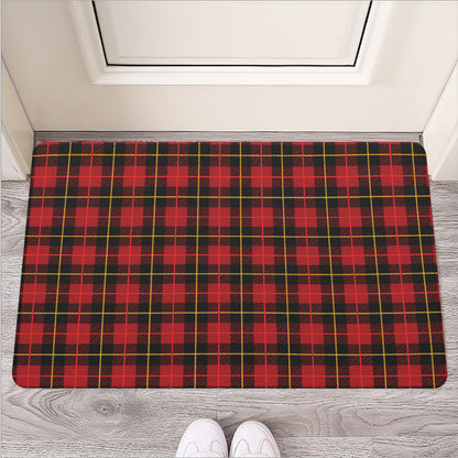 Clan Macqueen Tartan Pattern Print Rubber Doormat