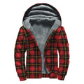 Clan Macqueen Tartan Pattern Print Sherpa Lined Zip Up Hoodie