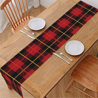 Clan Macqueen Tartan Pattern Print Table Runner