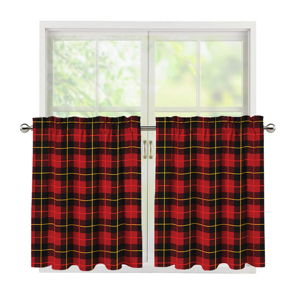 Clan Macqueen Tartan Pattern Print Tier Curtains