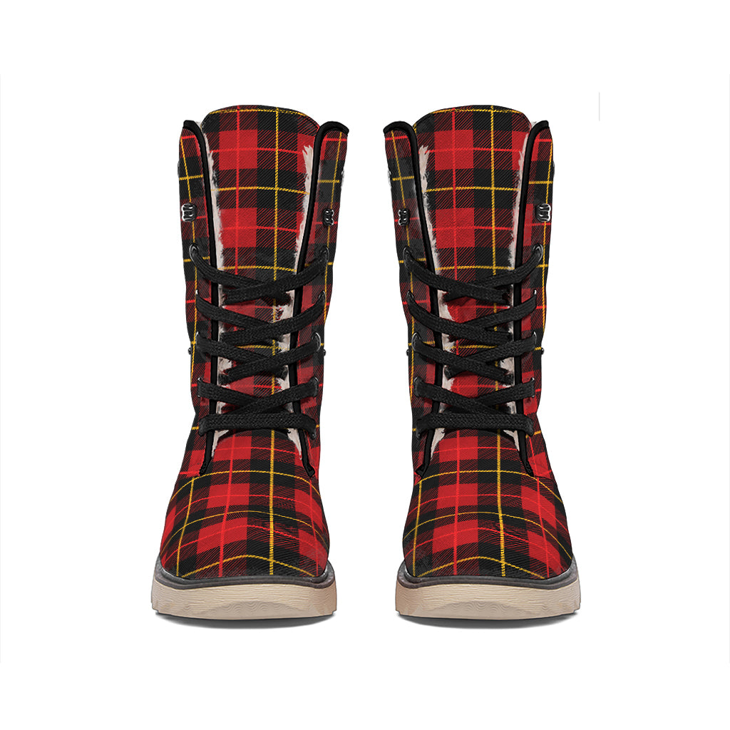 Clan Macqueen Tartan Pattern Print Winter Boots