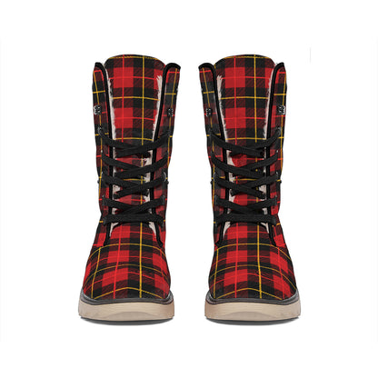 Clan Macqueen Tartan Pattern Print Winter Boots