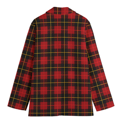 Clan Macqueen Tartan Pattern Print Women's Blazer