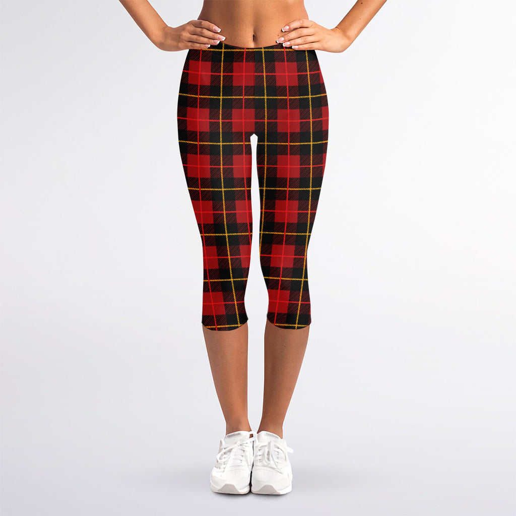Clan Macqueen Tartan Pattern Print Women's Capri Leggings