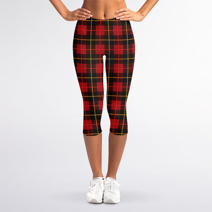 Clan Macqueen Tartan Pattern Print Women's Capri Leggings