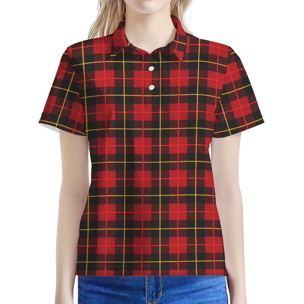 Clan Macqueen Tartan Pattern Print Women's Polo Shirt