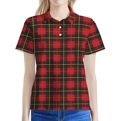 Clan Macqueen Tartan Pattern Print Women's Polo Shirt