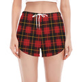 Clan Macqueen Tartan Pattern Print Women's Split Running Shorts
