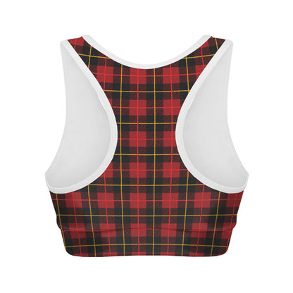 Clan Macqueen Tartan Pattern Print Women's Sports Bra