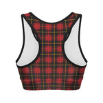 Clan Macqueen Tartan Pattern Print Women's Sports Bra
