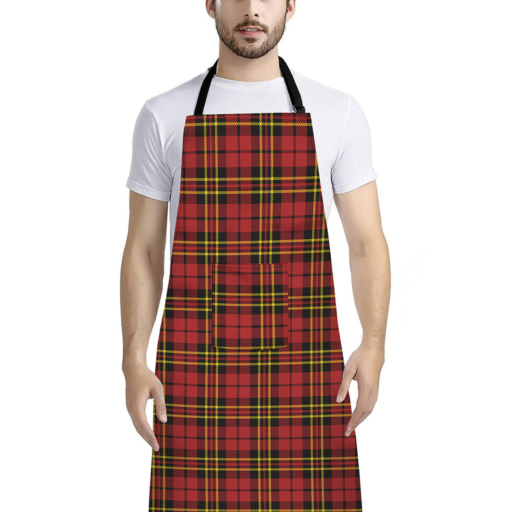 Clan Wallace Scottish Tartan Print Bib Apron With Pocket