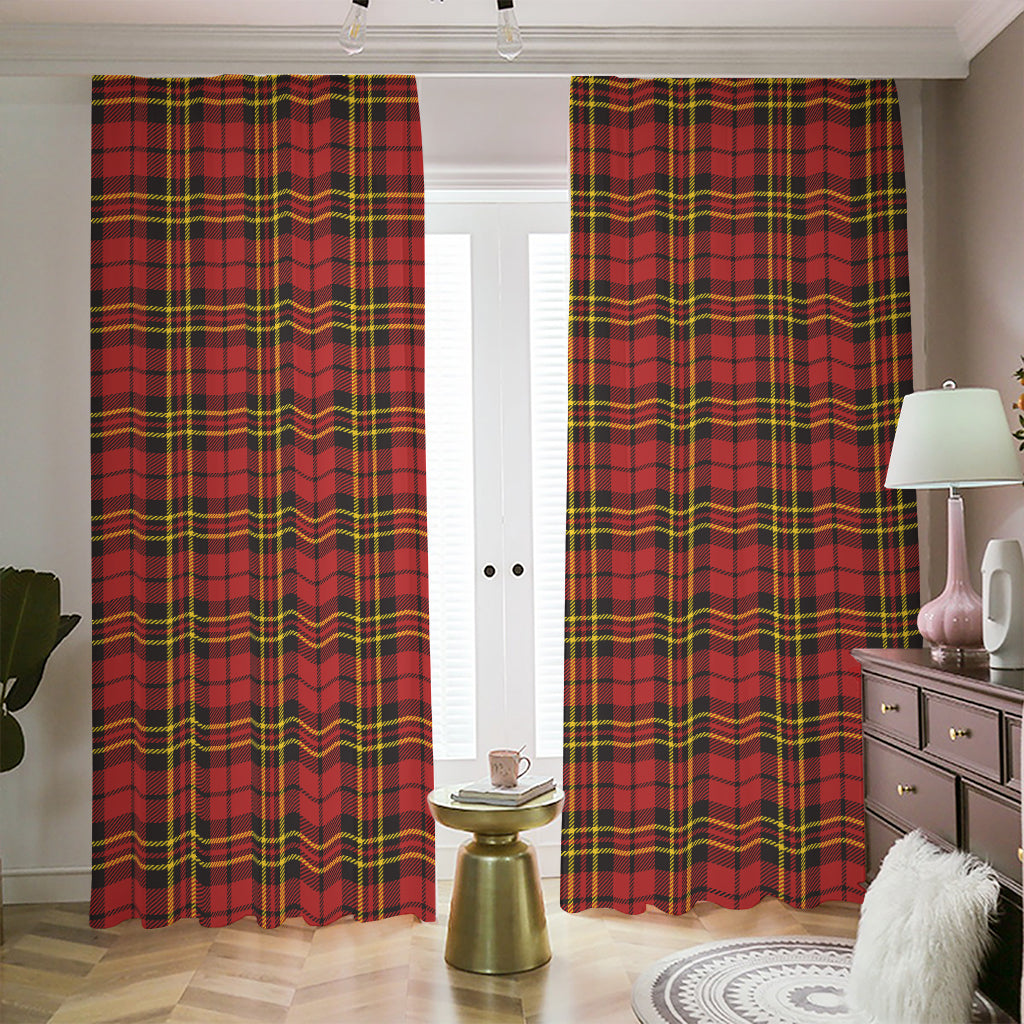 Clan Wallace Scottish Tartan Print Blackout Pencil Pleat Curtains