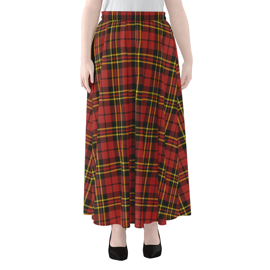 Clan Wallace Scottish Tartan Print Chiffon Maxi Skirt