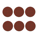 Clan Wallace Scottish Tartan Print Coaster Set