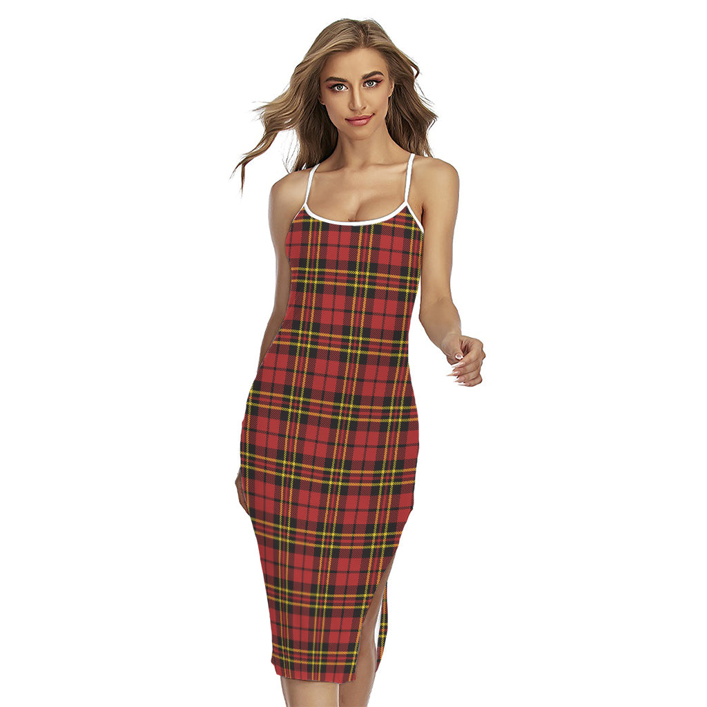 Clan Wallace Scottish Tartan Print Cross Back Cami Dress