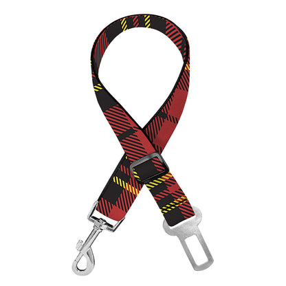 Clan Wallace Scottish Tartan Print Dog Seat Belt