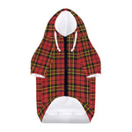 Clan Wallace Scottish Tartan Print Dog Zip Up Hoodie