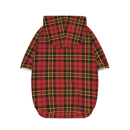 Clan Wallace Scottish Tartan Print Dog Zip Up Hoodie