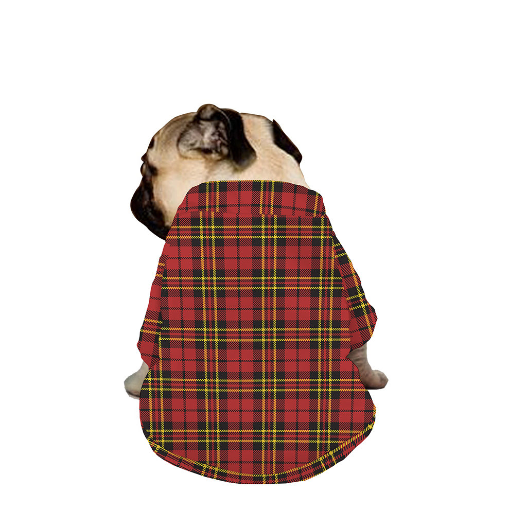 Clan Wallace Scottish Tartan Print Dog Zip Up Jacket