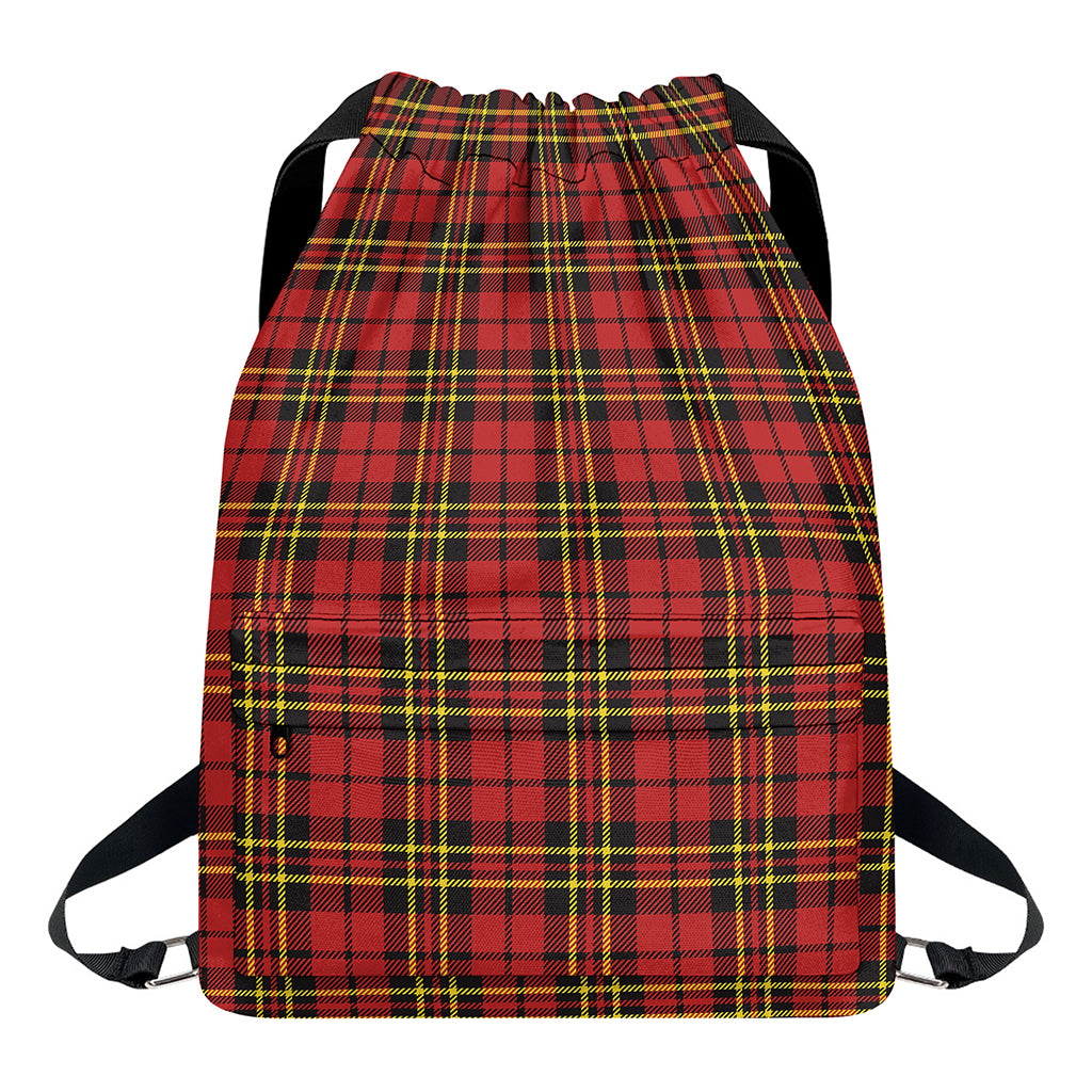 Clan Wallace Scottish Tartan Print Drawstring Backpack