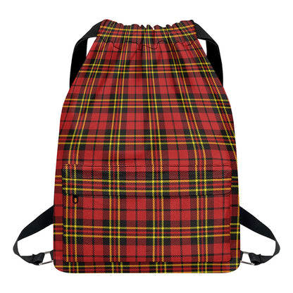 Clan Wallace Scottish Tartan Print Drawstring Backpack
