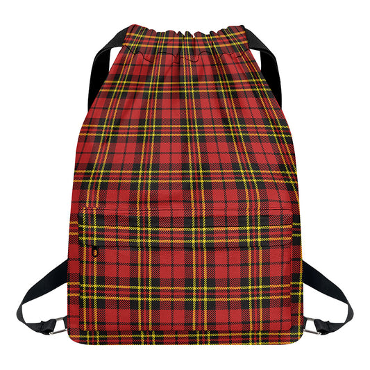 Clan Wallace Scottish Tartan Print Drawstring Backpack
