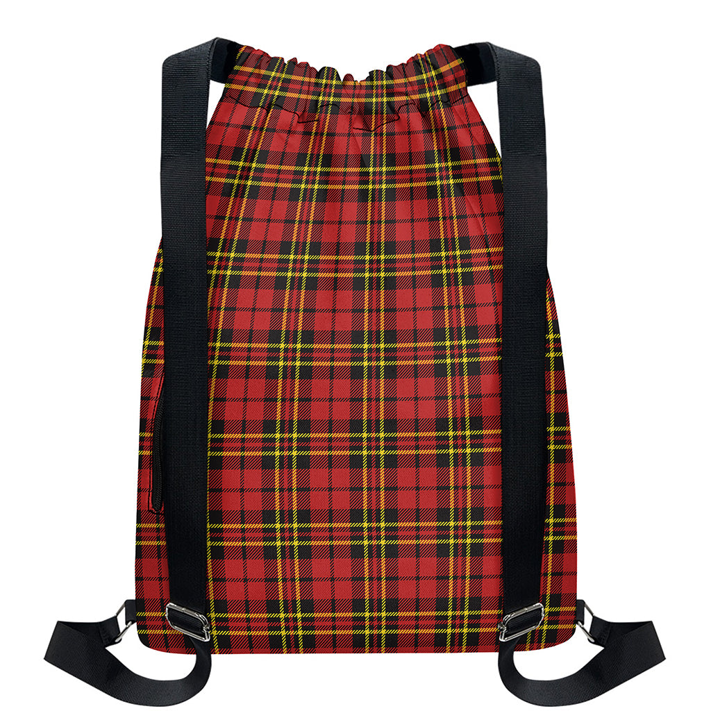 Clan Wallace Scottish Tartan Print Drawstring Backpack