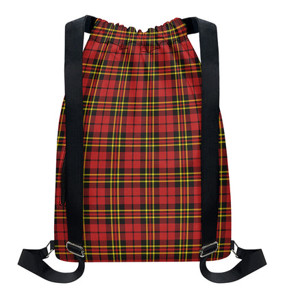 Clan Wallace Scottish Tartan Print Drawstring Backpack