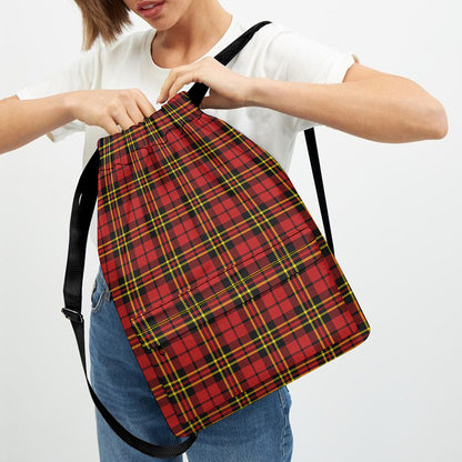 Clan Wallace Scottish Tartan Print Drawstring Backpack