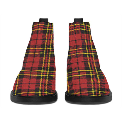 Clan Wallace Scottish Tartan Print Flat Ankle Boots