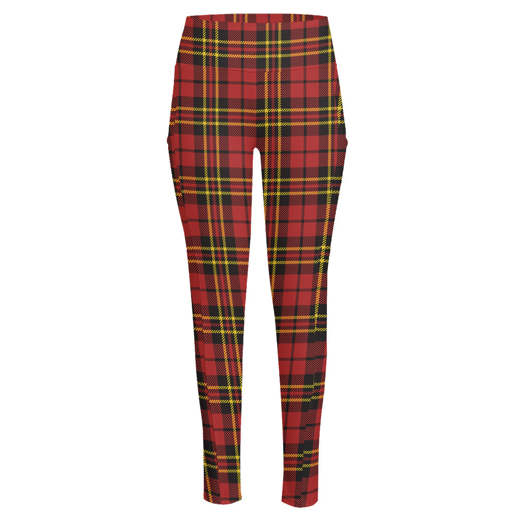 Clan Wallace Scottish Tartan Print High-Waisted Pocket Leggings