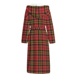 Clan Wallace Scottish Tartan Print Hooded Bathrobe