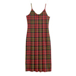 Clan Wallace Scottish Tartan Print Jersey Midi Cami Dress